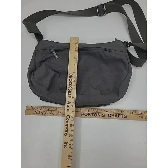 Kipling Lori Crossbody Small Purse Grey Multi Pockets - Picture 8 of 9